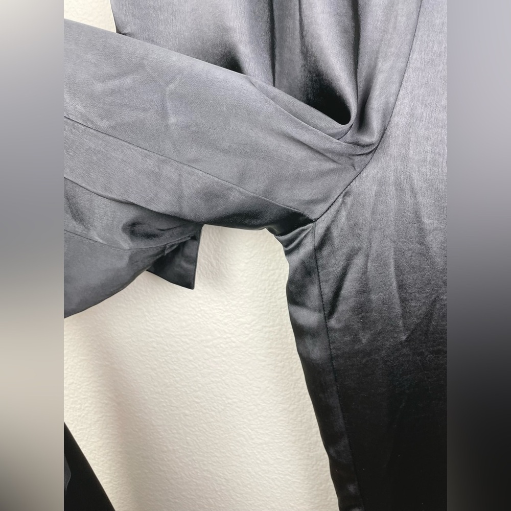 REVOLVE Superdown Women's Large Black Rita Cargo Pant Satin Pockets Drawstring - Picture 12 of 16